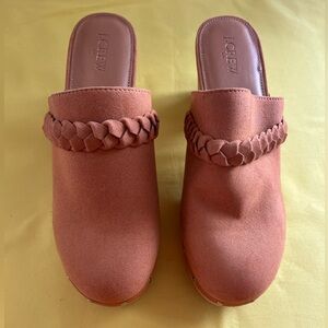 NEW J. Crew Women's Tan Suede Braided Clogs